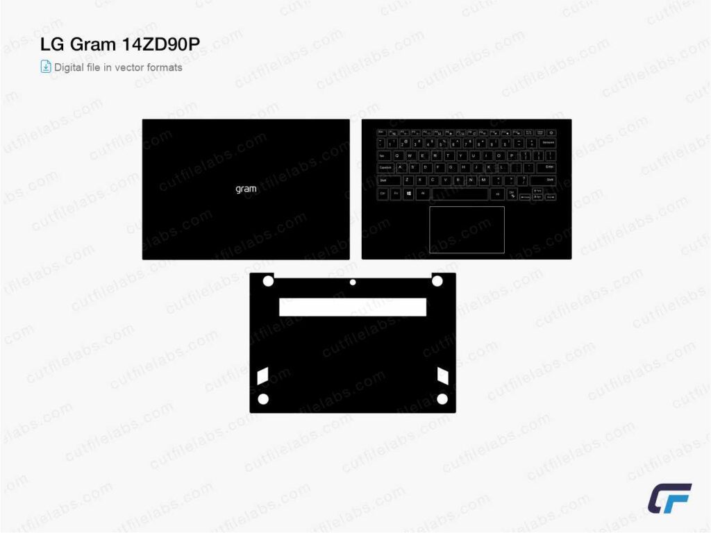 LG Gram 14ZD90P (2021) Cut File Template
