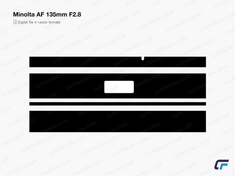 Minolta AF 135mm F2.8 (2016) Cut File Template