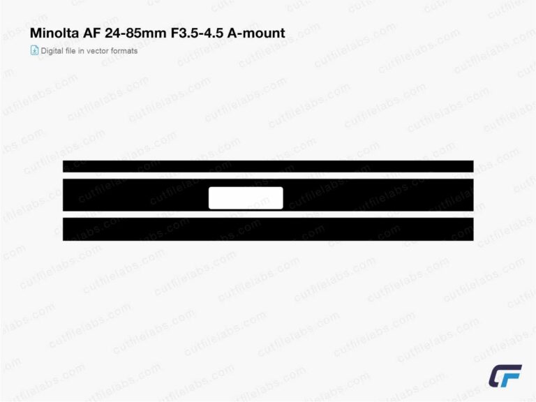 Minolta AF 24-85mm F3.5-4.5 A-mount (2019) Cut File Template