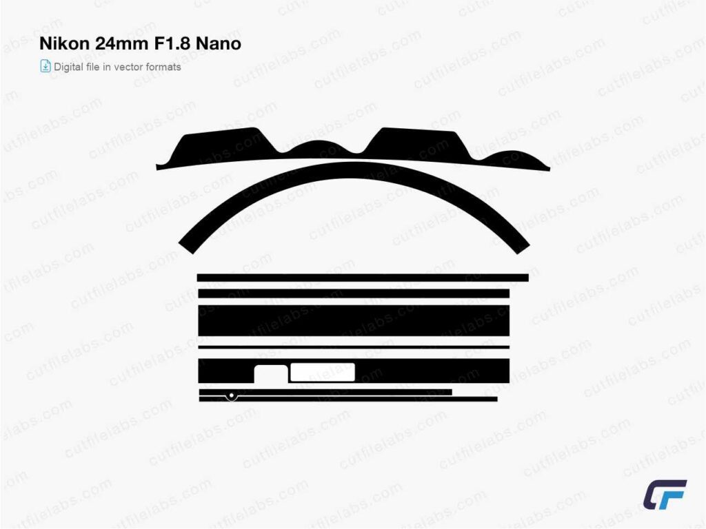Nikon 24mm F1.8 Nano (2019) Cut File Template
