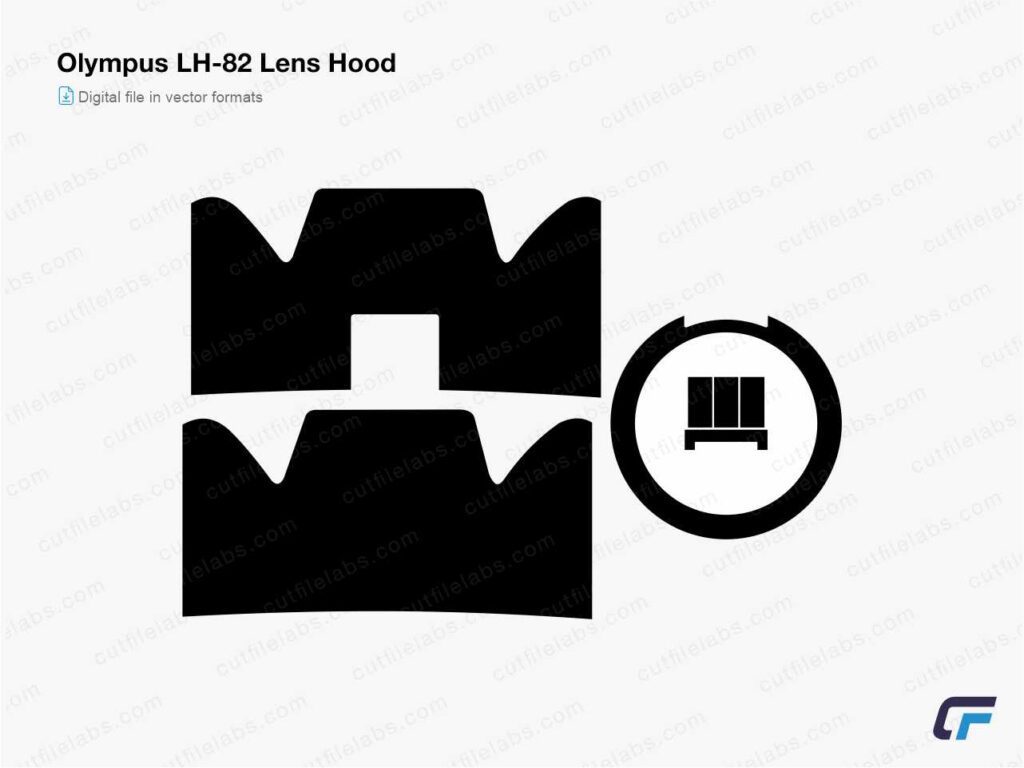 Olympus LH-82 Lens Hood Cut File Template