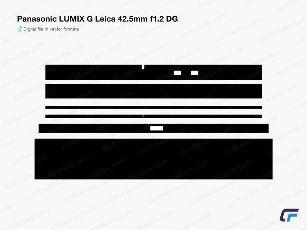 Panasonic Leica DG Nocticron 42.5mm F1.2 ASPH OIS (2014) Cut File Template
