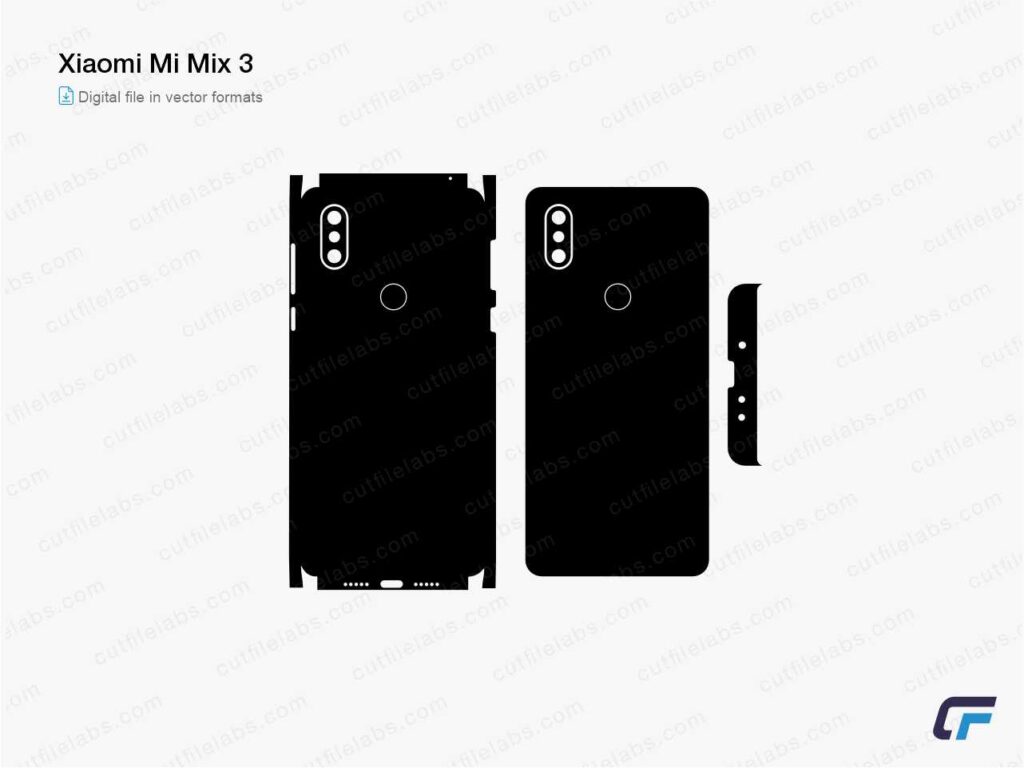 Xiaomi Mi Mix 3 (2018) Cut File Template