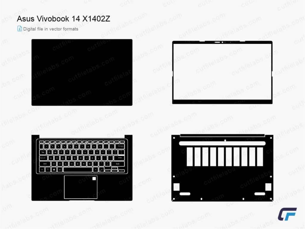 Asus VivoBook 14 X1402Z (2022) Cut File Template