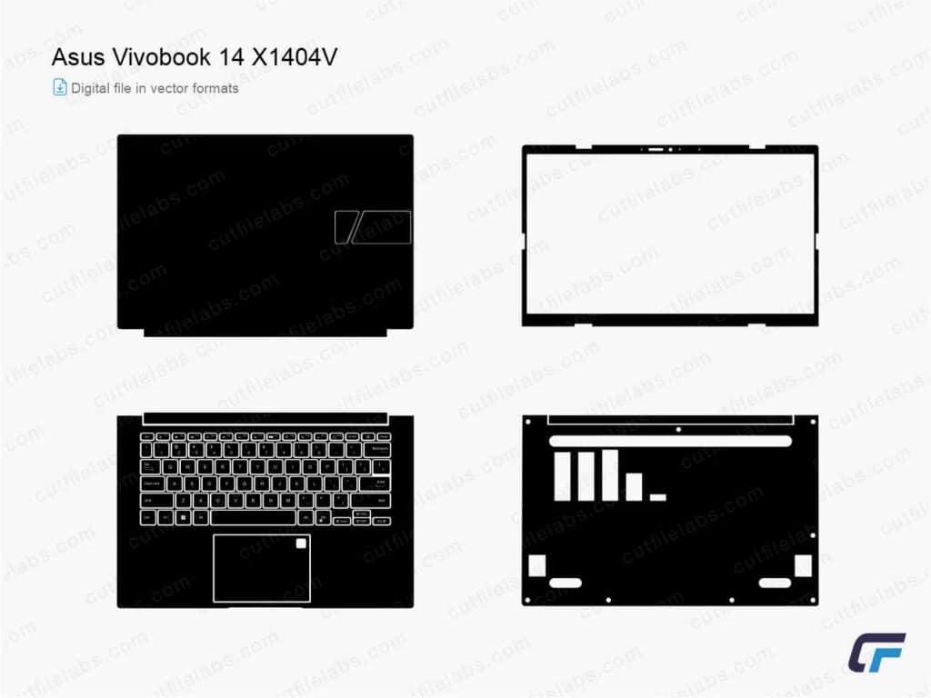 Asus Vivobook 14 X1404V Cut File Template