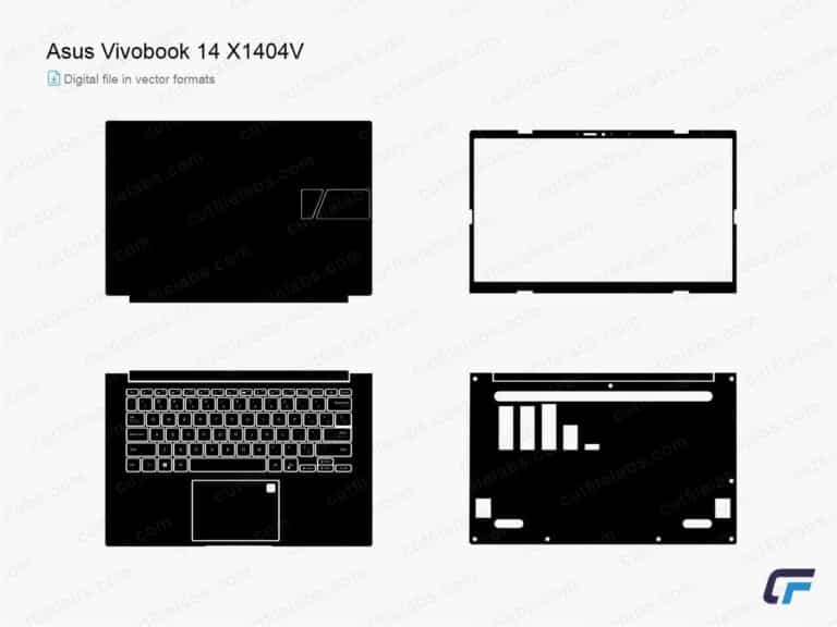 Asus Vivobook 14 X1404V Cut File Template