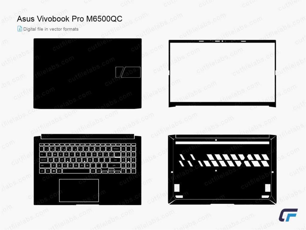 Asus VivoBook Pro M6500QC (2022) Cut File Template