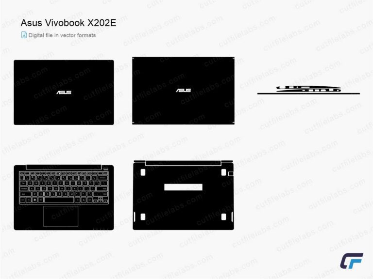 Asus VivoBook X202E (2012) Cut File Template