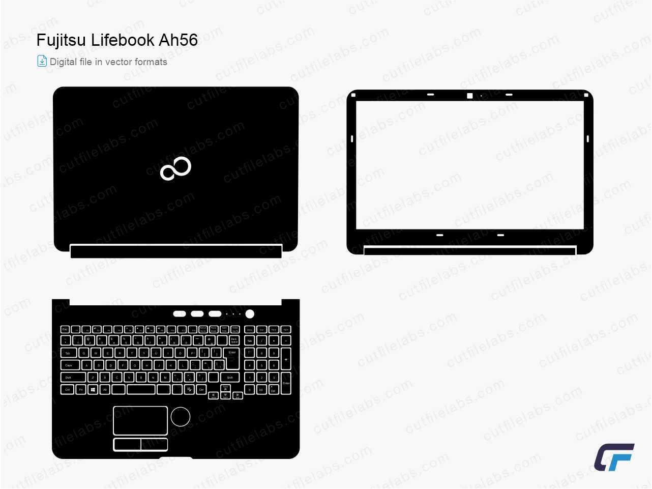 Fujitsu Lifebook AH56 Cut File Template | Cut File Labs