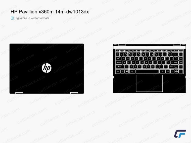 HP Pavillion x360m 14m-dw1013dx Cut File Template