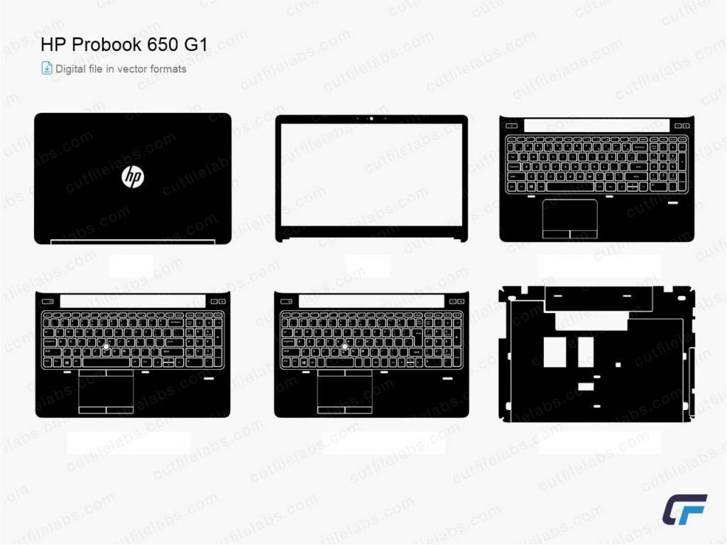 HP ProBook 650 G1 (2013) Cut File Template