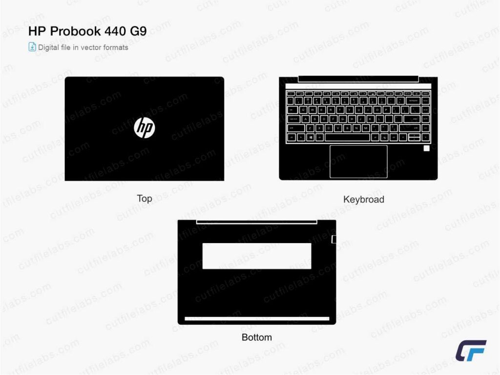 HP ProBook 440 G9 (2022) Cut File Template