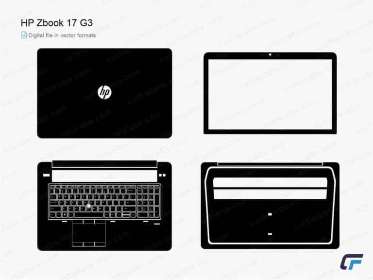 HP Zbook 17 G3 Cut File Template