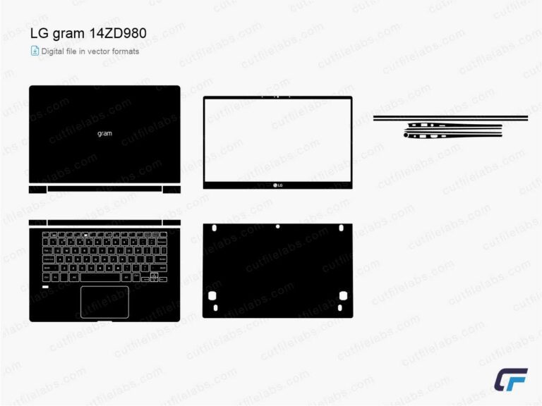 LG Gram 14ZD980 (2018) Cut File Template