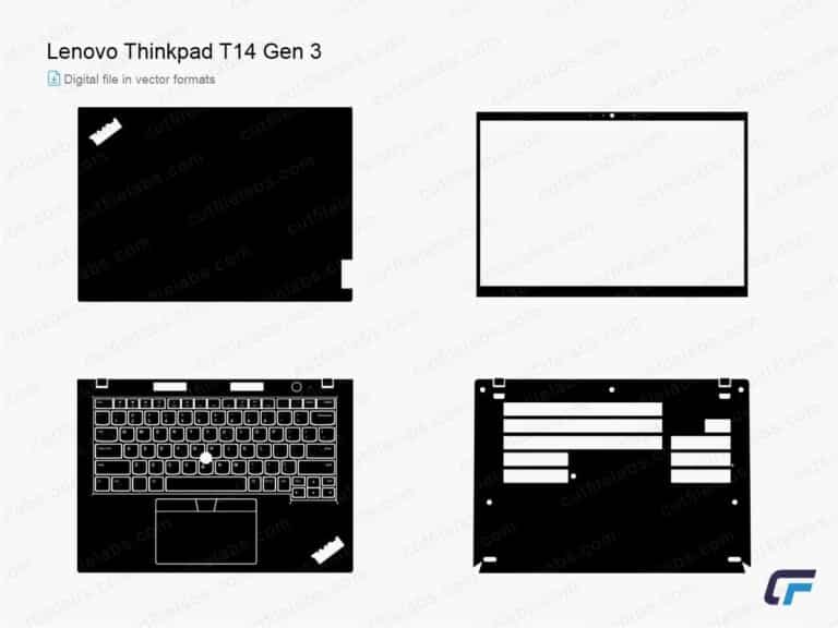 Lenovo ThinkPad T14 Gen 3 (2022) Cut File Template