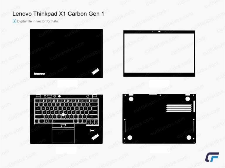 Lenovo ThinkPad X1 Carbon Gen 1 (2012) Cut File Template