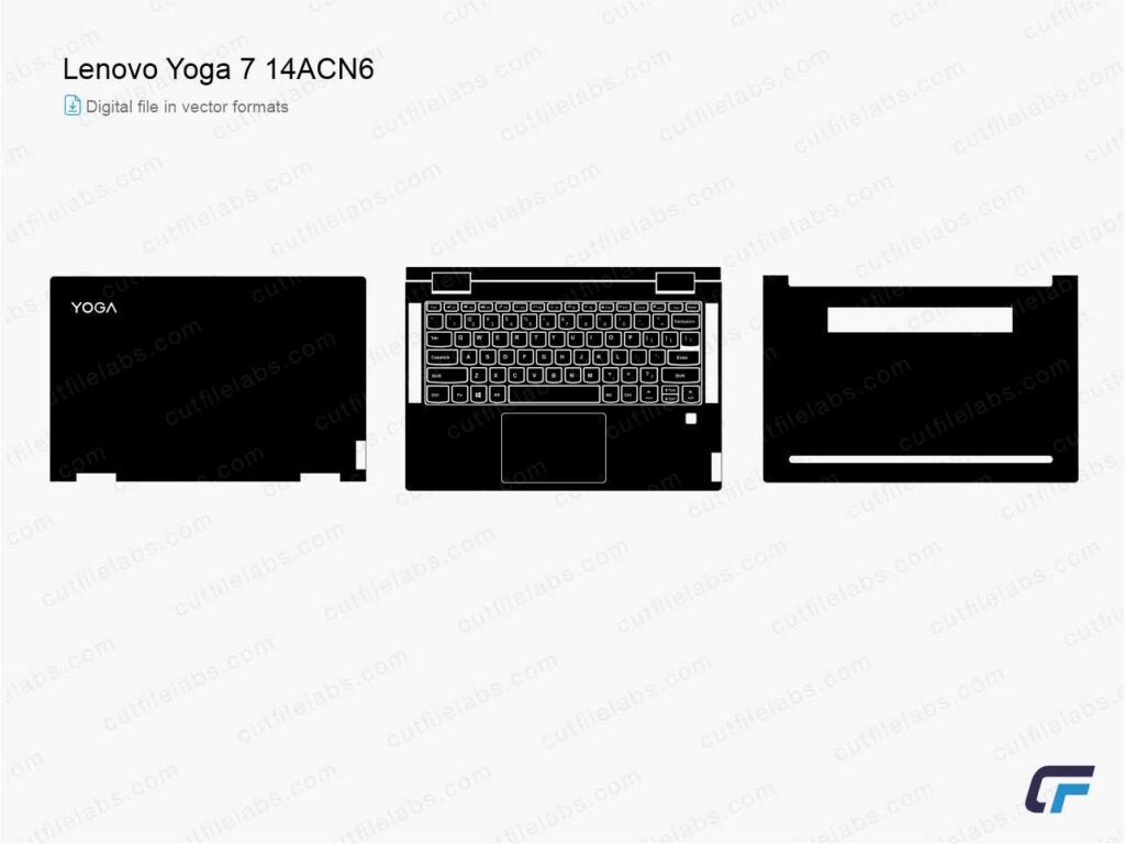 Lenovo Yoga 7 14ACN6 Cut File Template