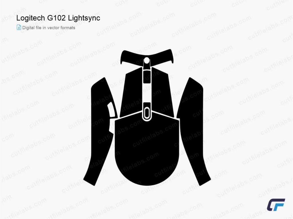 Logitech G102 LightSync (2016) Cut File Template