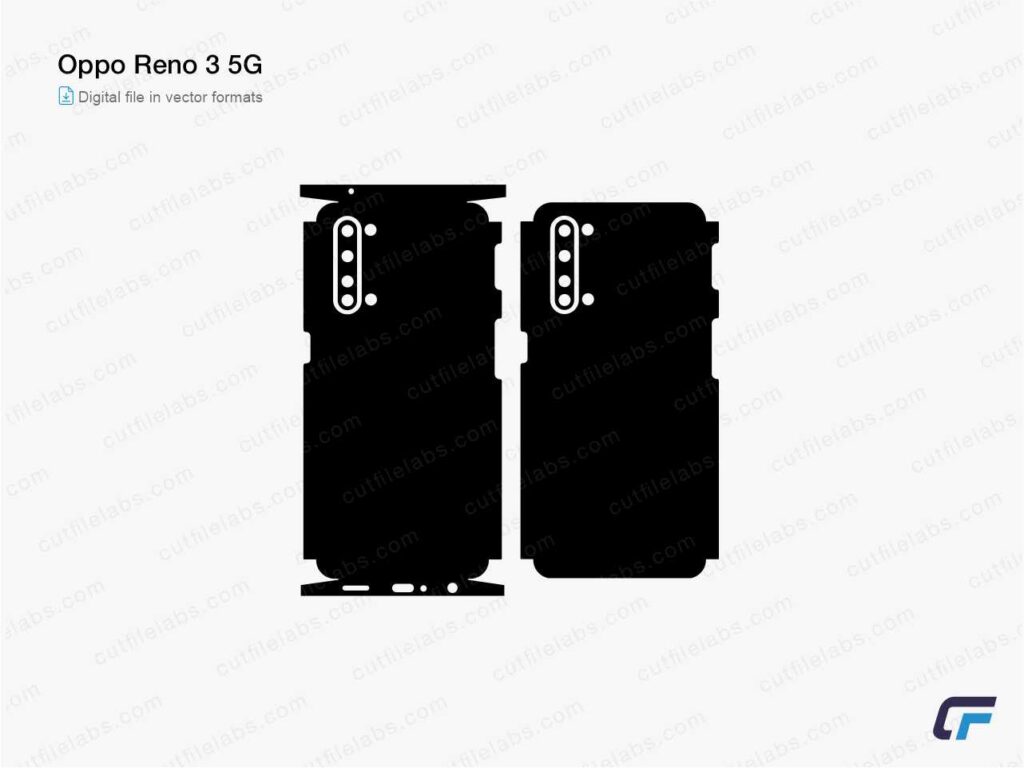 Oppo Reno 3 5G Cut File Template