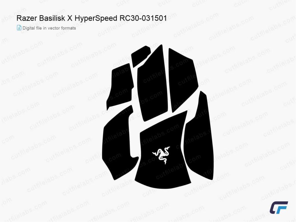 Razer Basilisk X HyperSpeed RC30-031501 Cut File Template