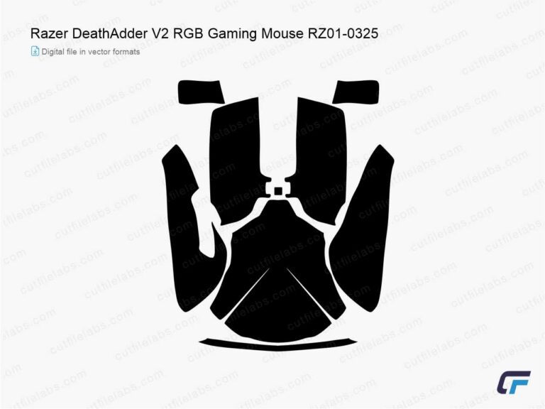 Razer DeathAdder V2 RGB Gaming Mouse RZ01-0325 (2020) Cut File Template