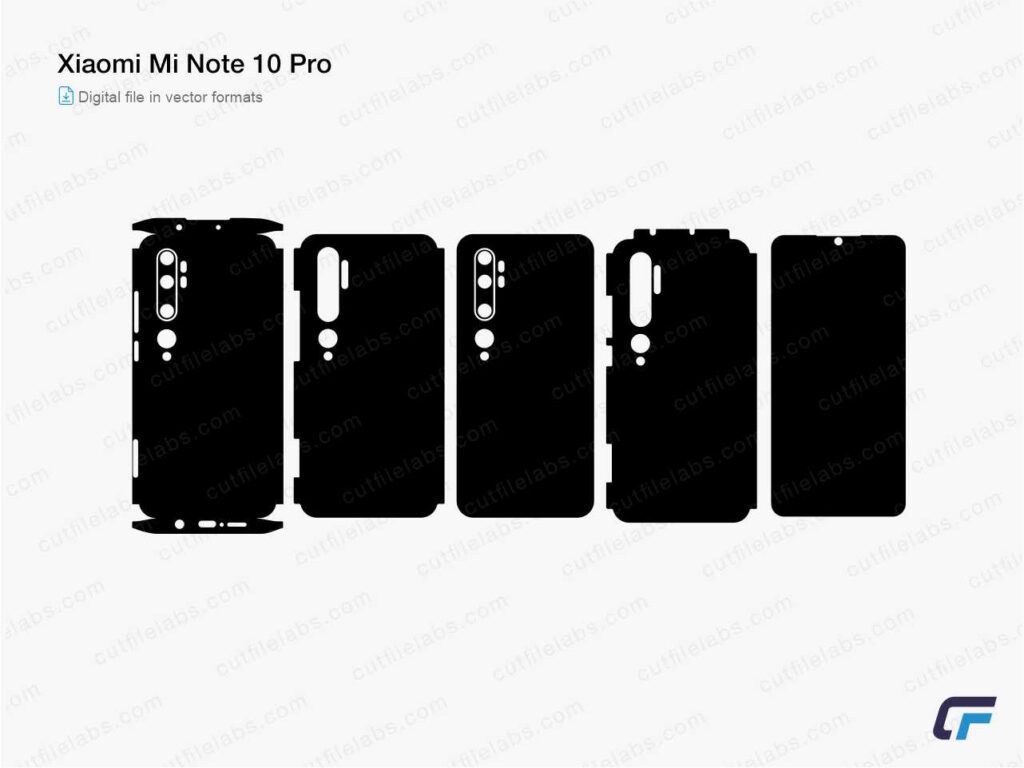 Xiaomi Mi Note 10 Pro Cut File Template
