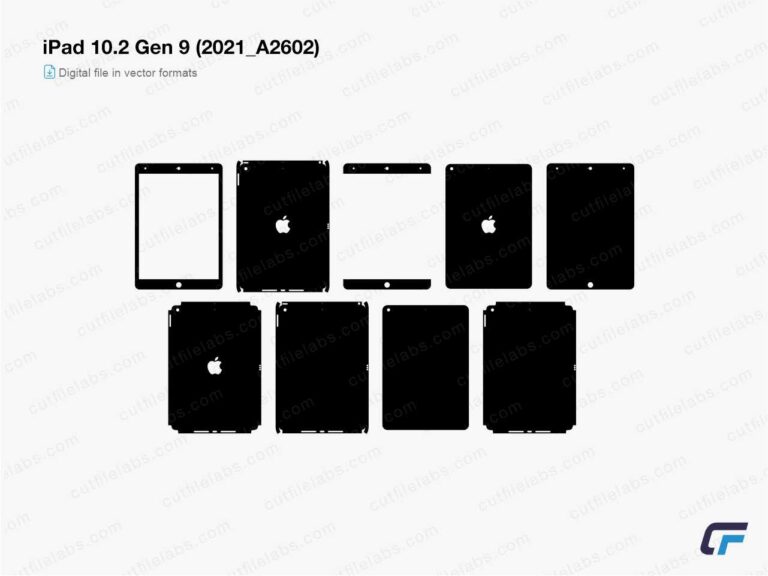 iPad 10.2 Gen 9 (2021_A2602) Cut File Template