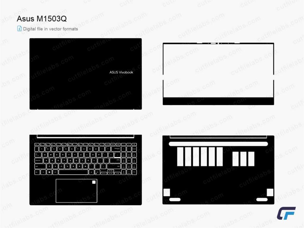 Asus VivoBook 15 M1503Q (2022) Cut File Template