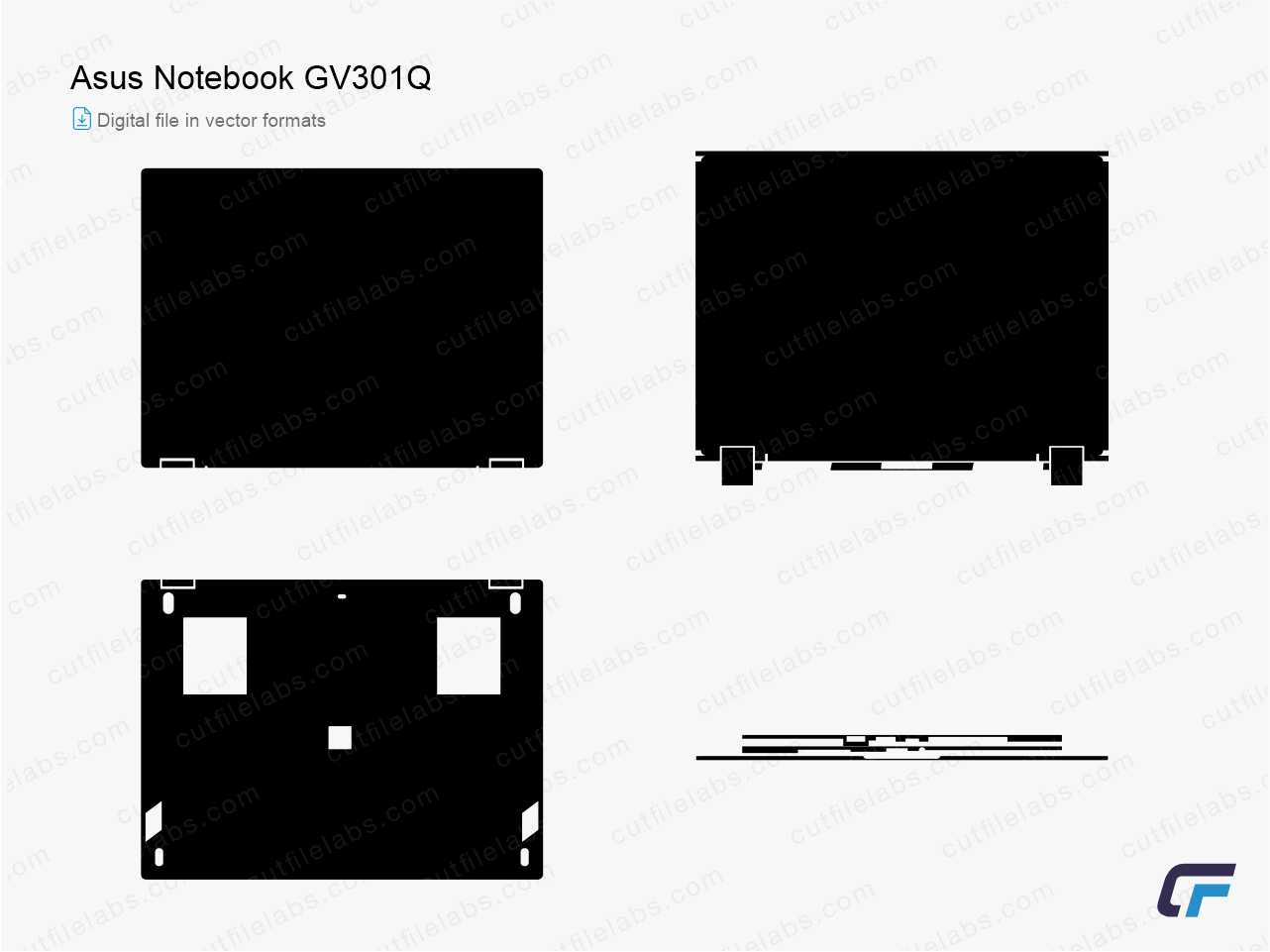 Asus Notebook GV301Q Cut File Template | Cut File Labs