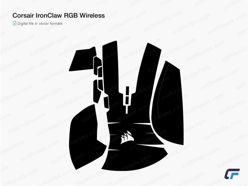 Corsair IronClaw RGB Wireless Cut File Template