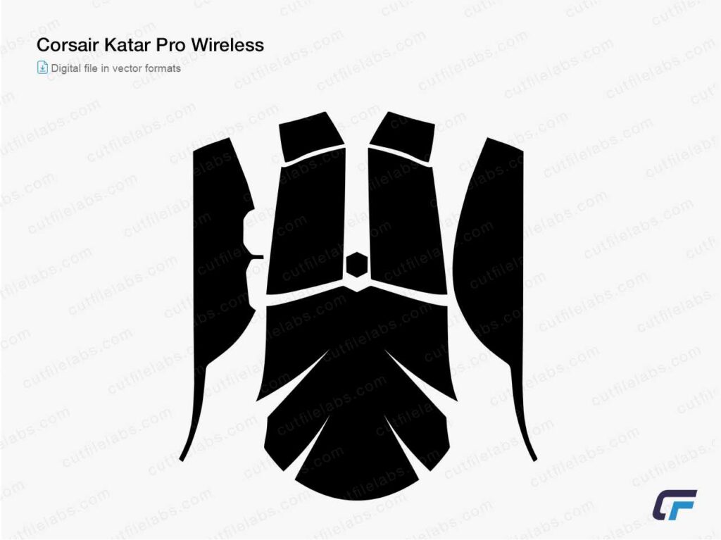 Corsair Katar Pro Wireless (2020) Cut File Template