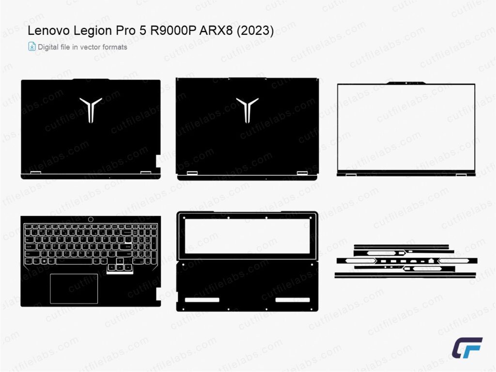 Lenovo Legion Pro 5 R9000P ARX8 (2023) Cut File Template