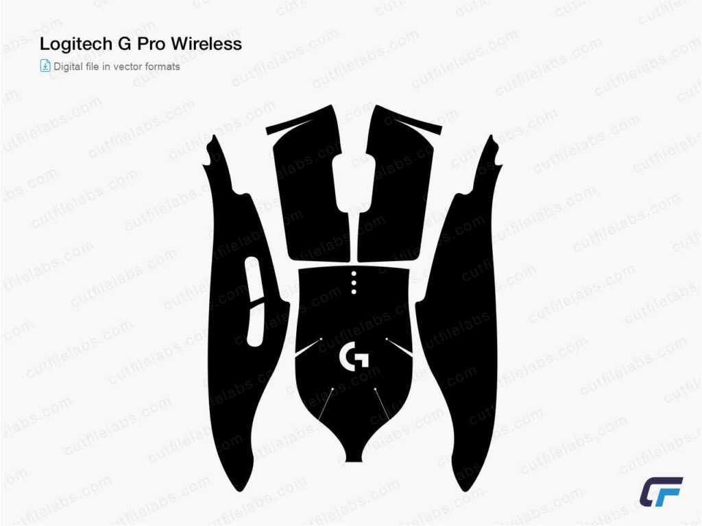 Logitech G Pro Wireless Cut File Template