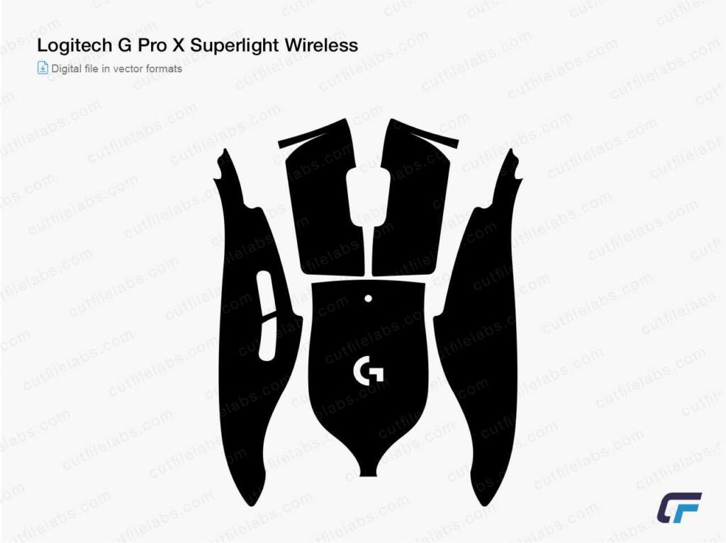 Logitech G Pro X Superlight Wireless Cut File Template