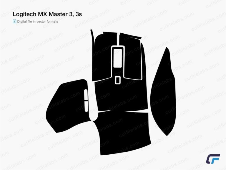 Logitech MX Master 3, 3s (2020, 2022) Cut File Template