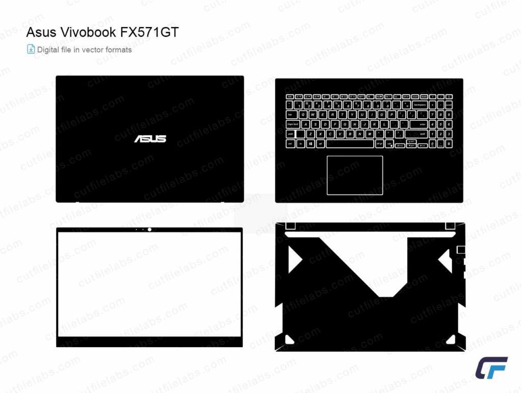 Asus Vivobook FX571GT Cut File Template
