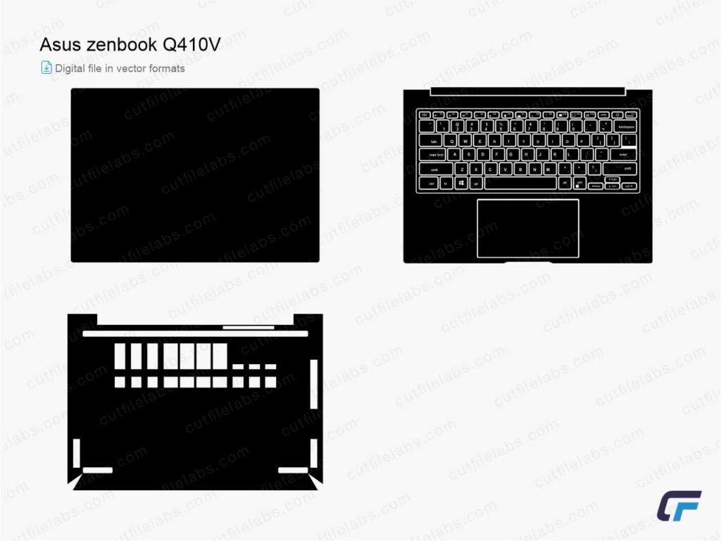 Asus Zenbook 14X Q410V Cut File Template