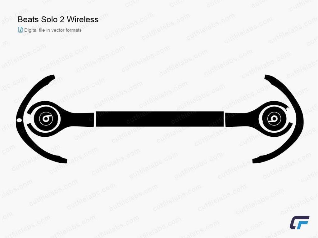 Beats Solo 2 Wireless (2014) Cut File Template