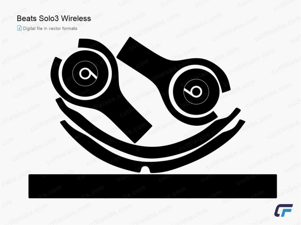 Beats Solo 3 Wireless (2017) Cut File Template