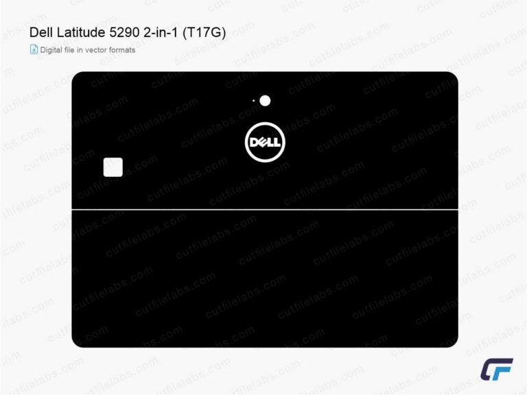 Dell Latitude 5290 2-in-1 (T17G) Cut File Template
