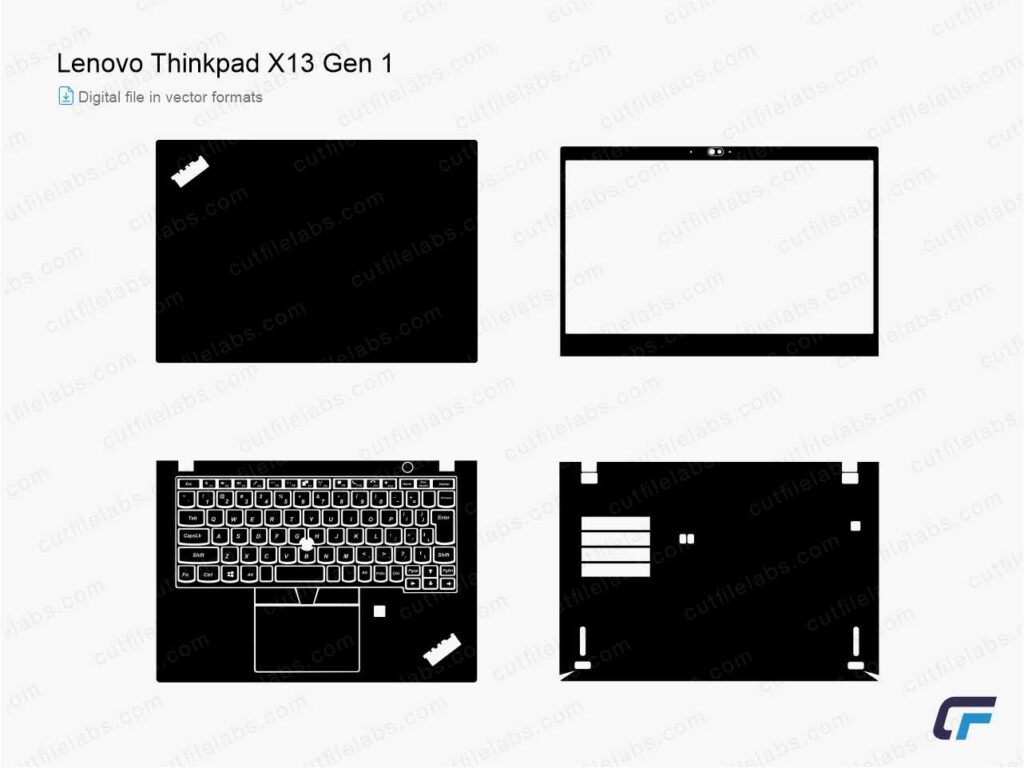 Lenovo ThinkPad X13 Gen 1 (2020) Cut File Template