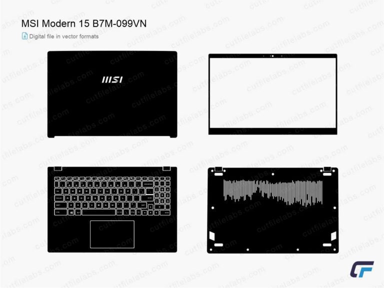 MSI Modern 15 B7M-099VN (2023) Cut File Template