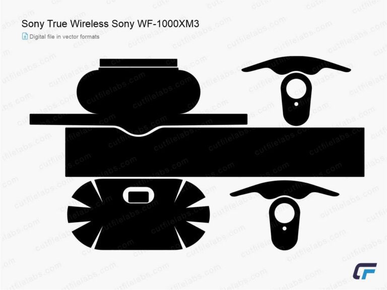 Sony True Wireless Sony WF-1000XM3 (2019) Cut File Template