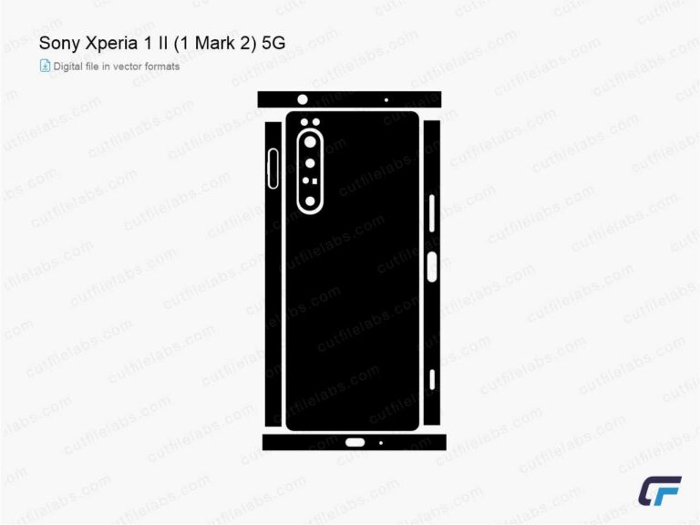 Sony Xperia 1 II (1 Mark 2) 5G (2020) Cut File Template