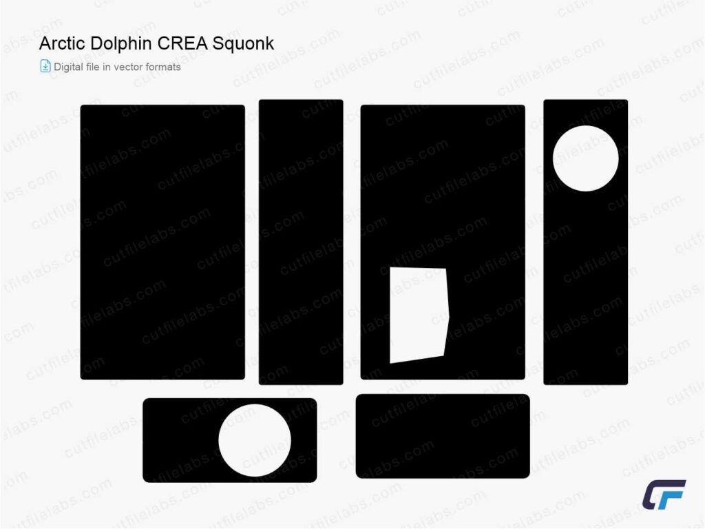 Arctic Dolphin CREA Squonk Cut File Template