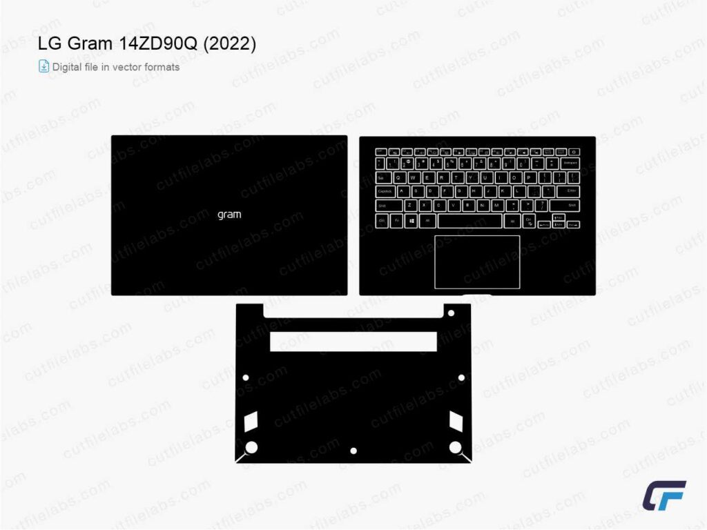 LG Gram 14ZD90Q (2022) Cut File Template