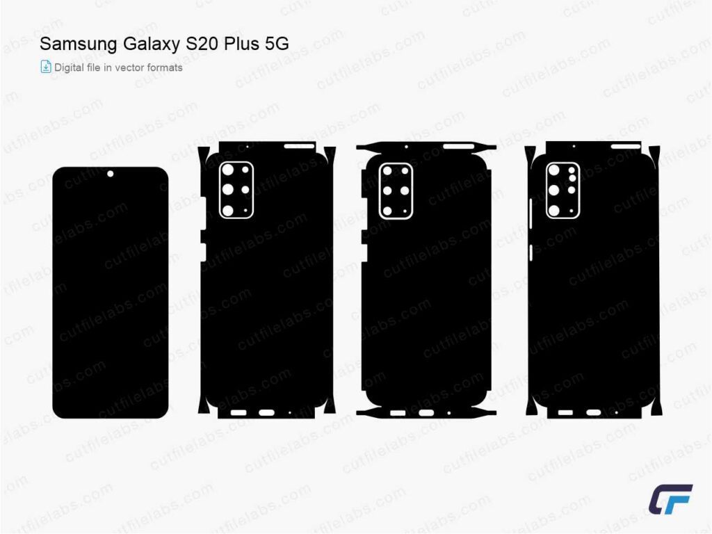 Samsung Galaxy S20 Plus 5G (2020) Cut File Template