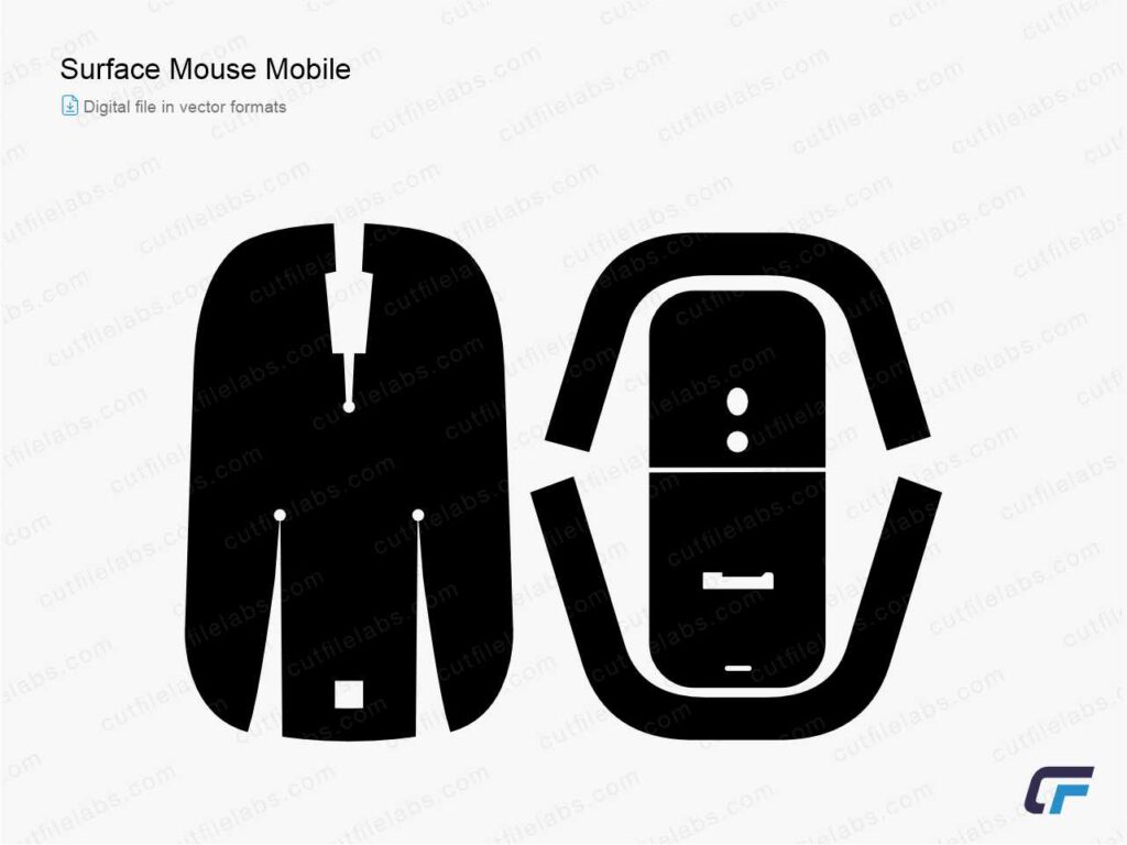 Surface Mouse Mobile (2018) Cut File Template
