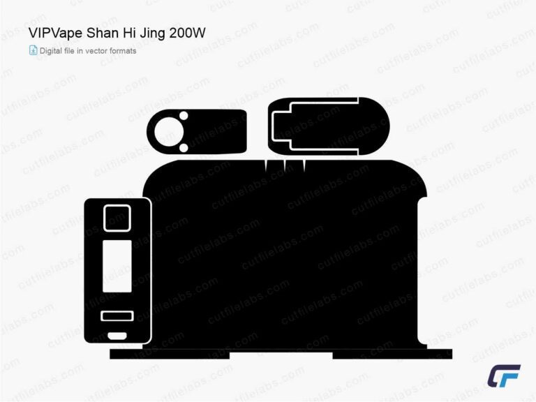 VIPVape Shan Hi Jing 200W (2018) Cut File Template