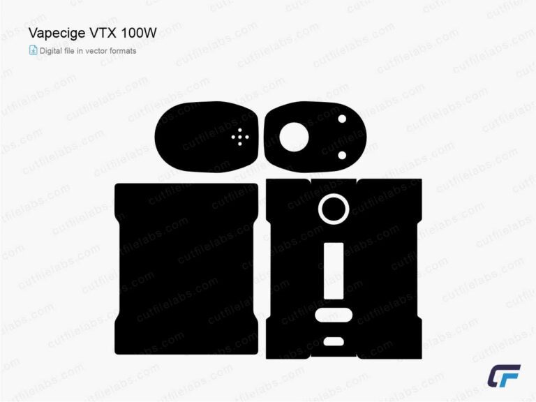 Vapecige VTX 100W Cut File Template